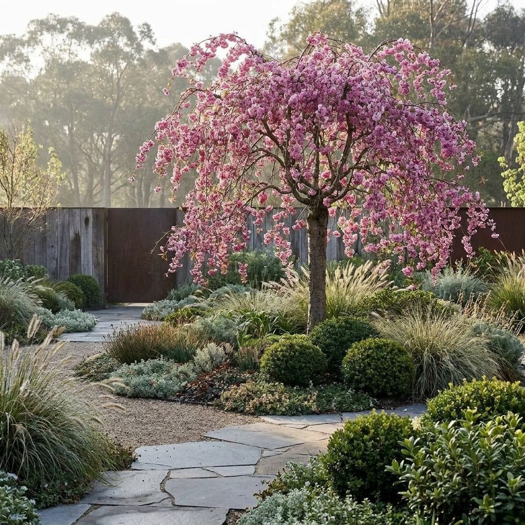 Cheals Double Pink Weeping Cherry - Prunus serrulata 'Cheals Double Pink'