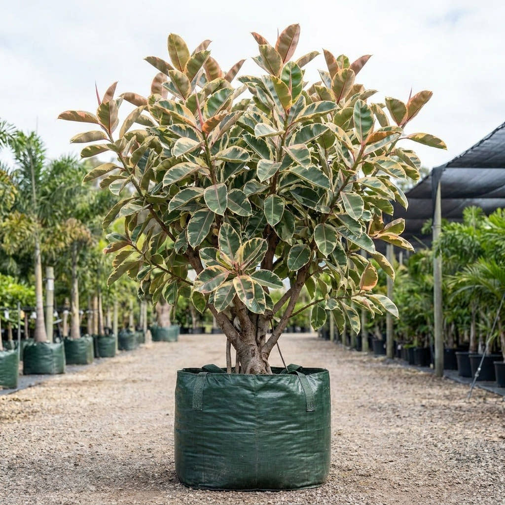 Ficus Tineke Rubber Plant - Ficus elastica Tineke