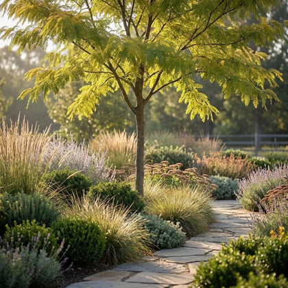 Sunburst Honey Locust - Gleditsia triacanthos var. inermis 'Sunburst'