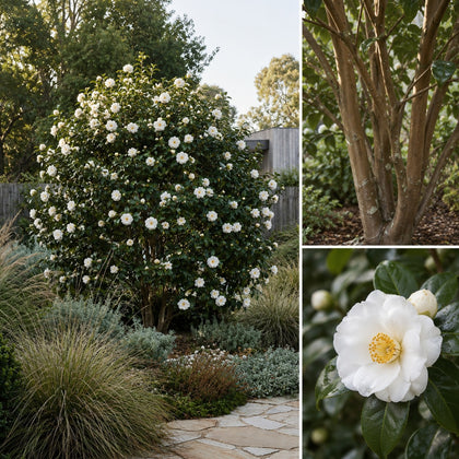 Setsugekka Camellia - Camellia sasanqua 'Setsugekka'