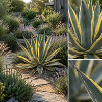 Variegated Agave - Agave americana ‘Variegata’