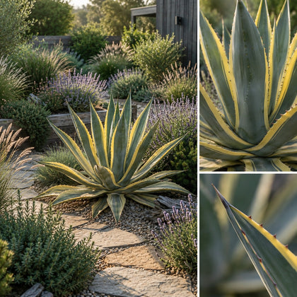 Variegated Agave - Agave americana 'Variegata'