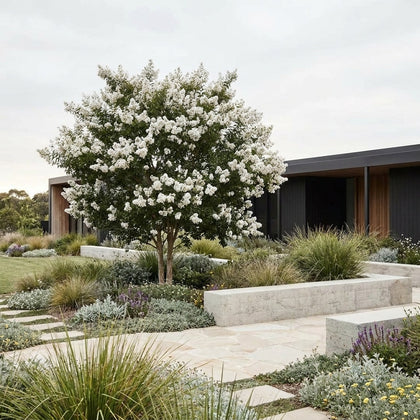 White Crepe Myrtle - Lagerstroemia 'Natchez'